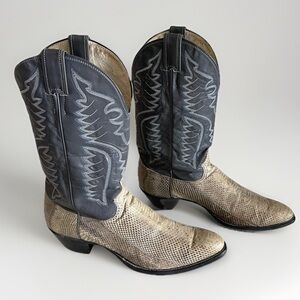 Justin Men's Taupe Water Snake ExoticWestern Boots - US Size 11.5 B - J4343 Y883